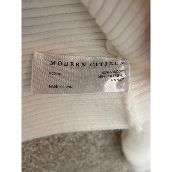 Modern Citizen MDRN Woman’s White Soft Oversized Sleeves Sweater Size Small - Picture 4 of 7